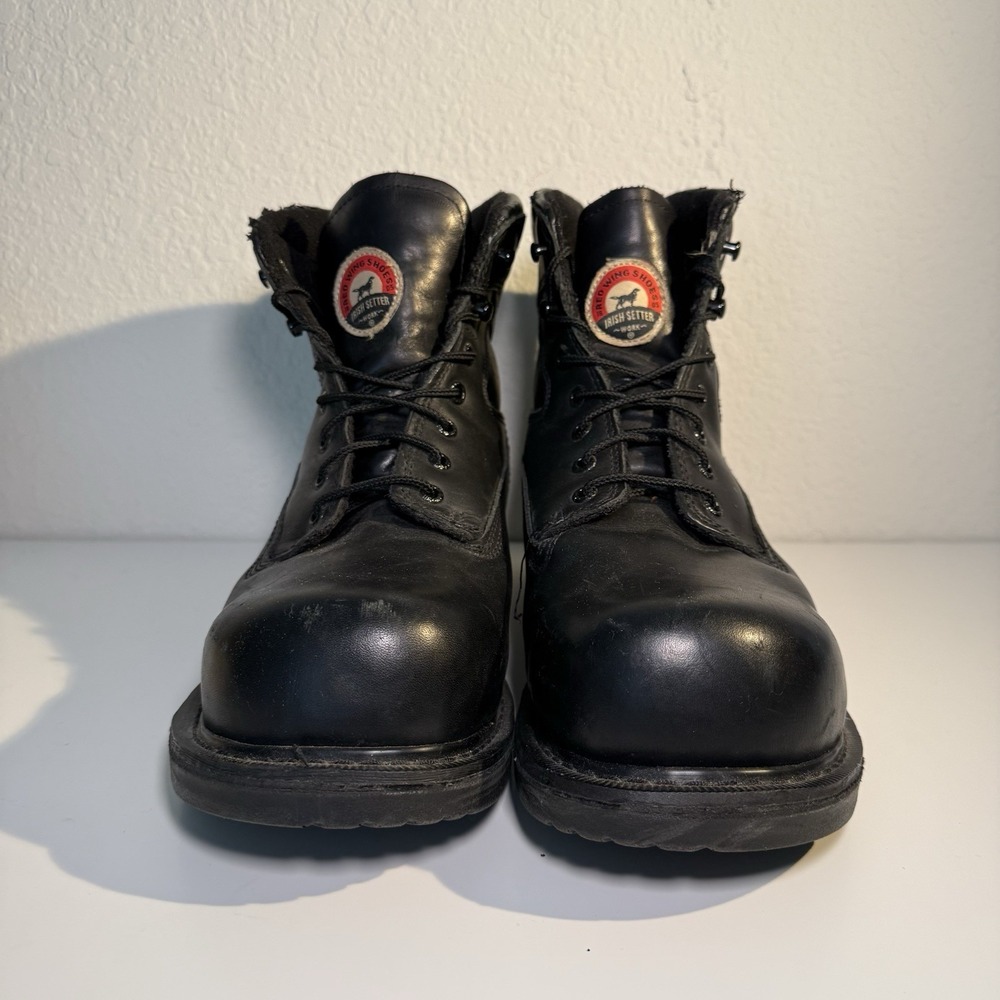 Irish Setter 83626 Farmington Black Leather Steel Toe Work Mens Boots Size 12 - Picture 2 of 12